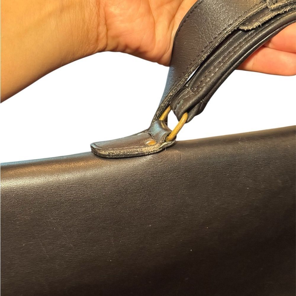 COACH Vintage Rare Morgan Black Leather Briefcase - Picture 12 of 16